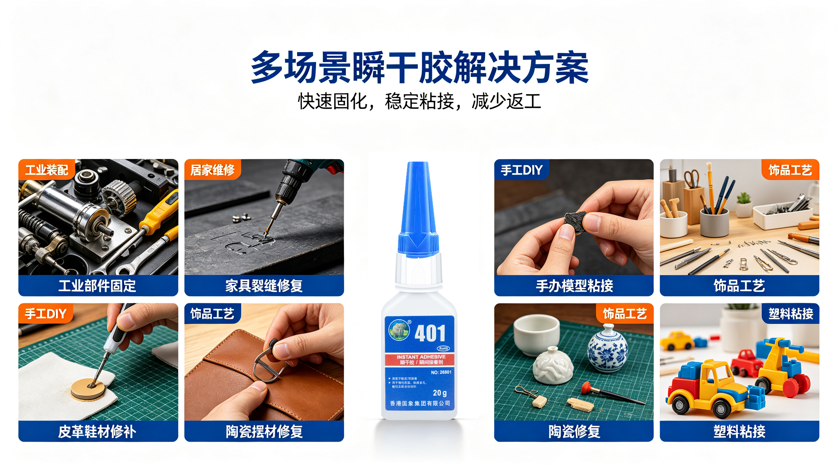 多场景瞬干胶解决方案