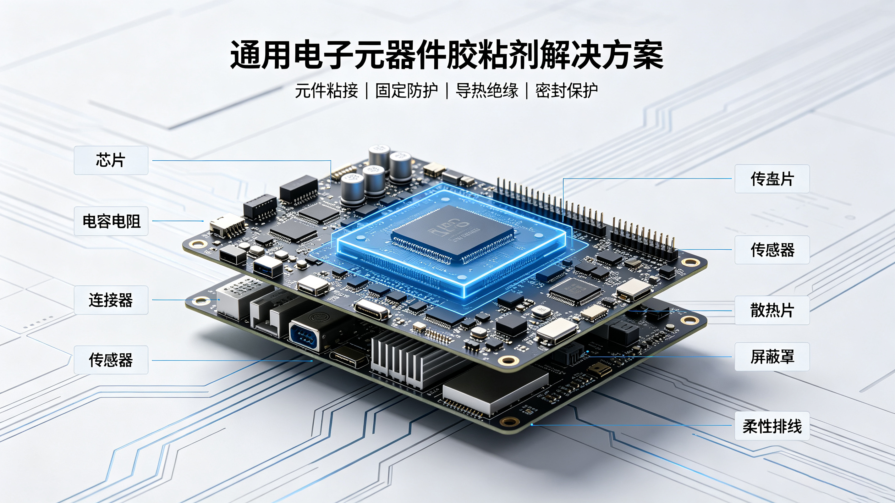通用电子元器件胶粘剂解决方案