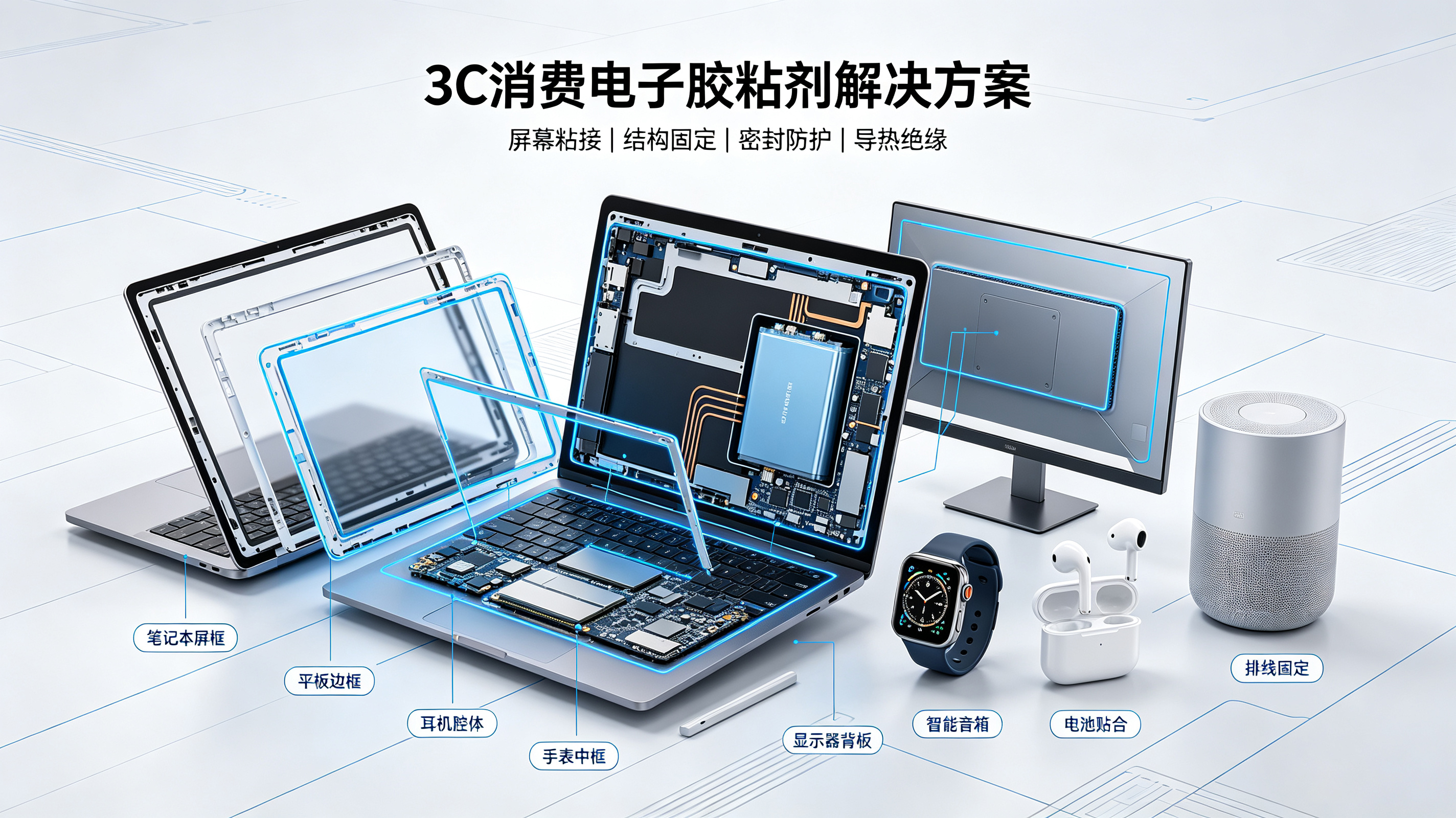 3C消费电子数码产品胶粘剂解决方案