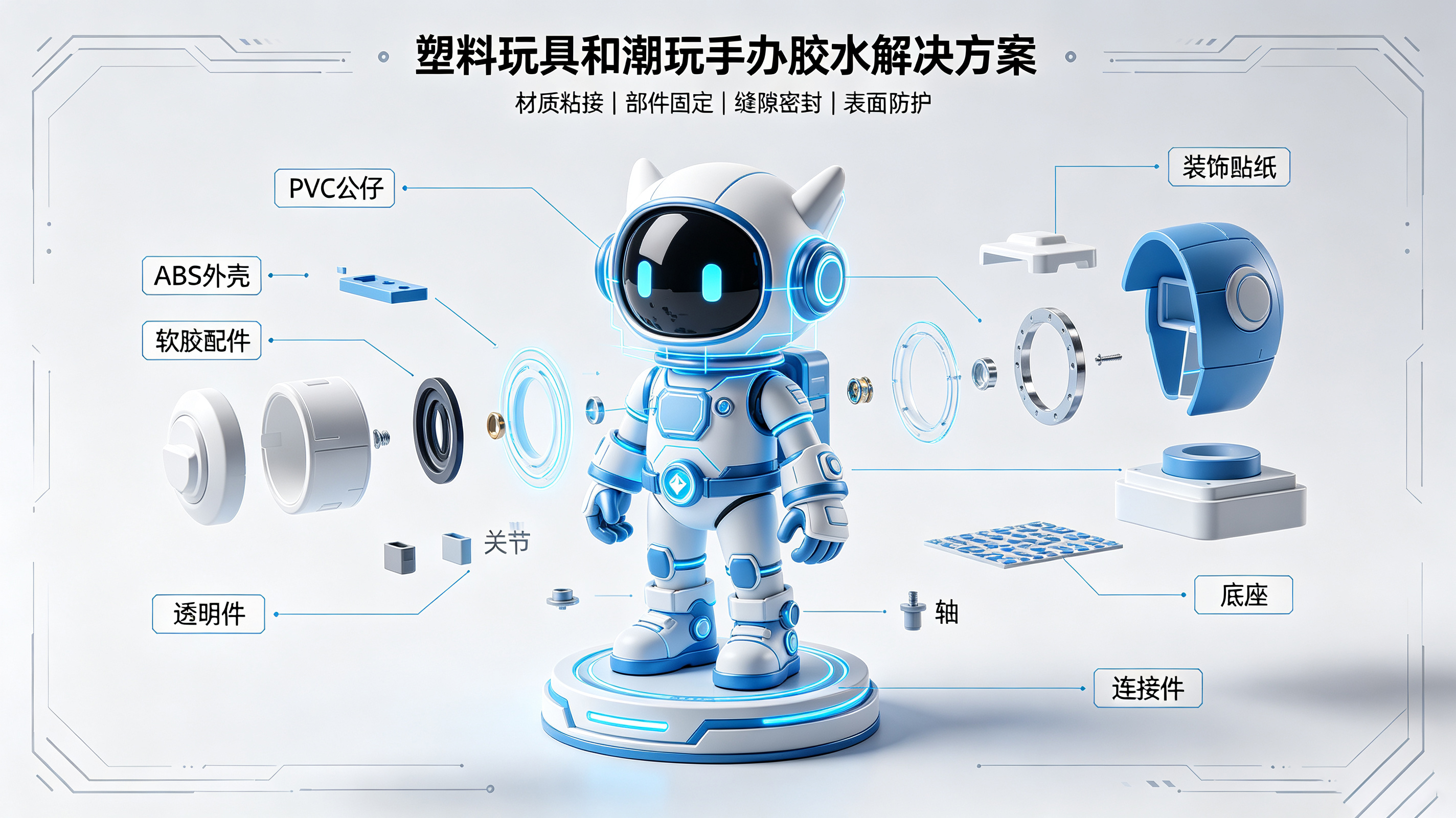 塑料玩具和潮玩手办胶水解决方案