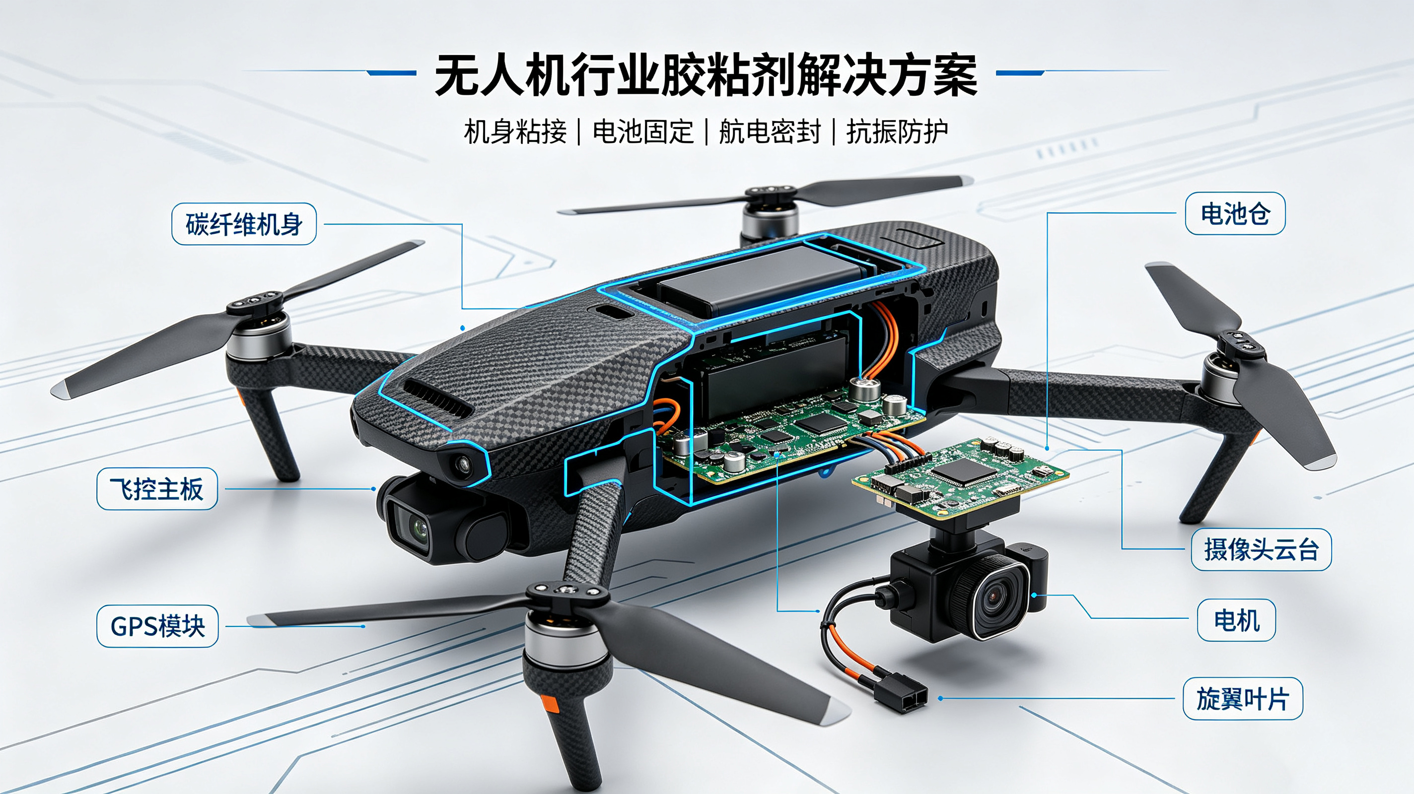 无人机行业胶粘剂解决方案